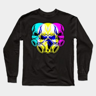 Tri-Portrait Skull - DS10 Long Sleeve T-Shirt